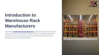 Introduction to warehouse rack manufacturers