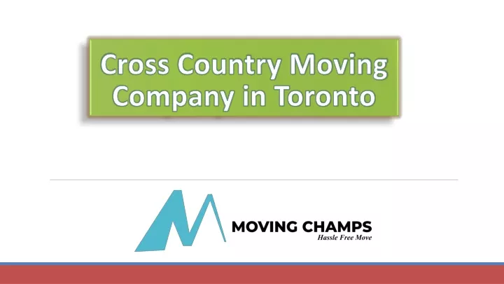 cross country moving company in toronto