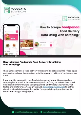 how to scrape foodpanda food delivery data using