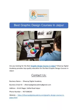 Graphic Design Courses In Jaipur