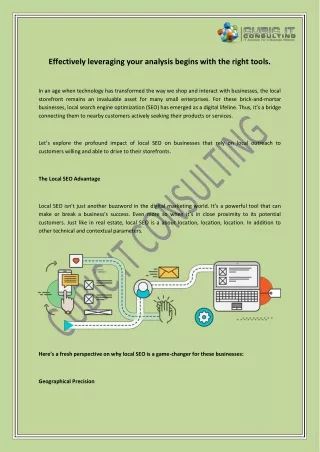 effectively leveraging your analysis begins with
