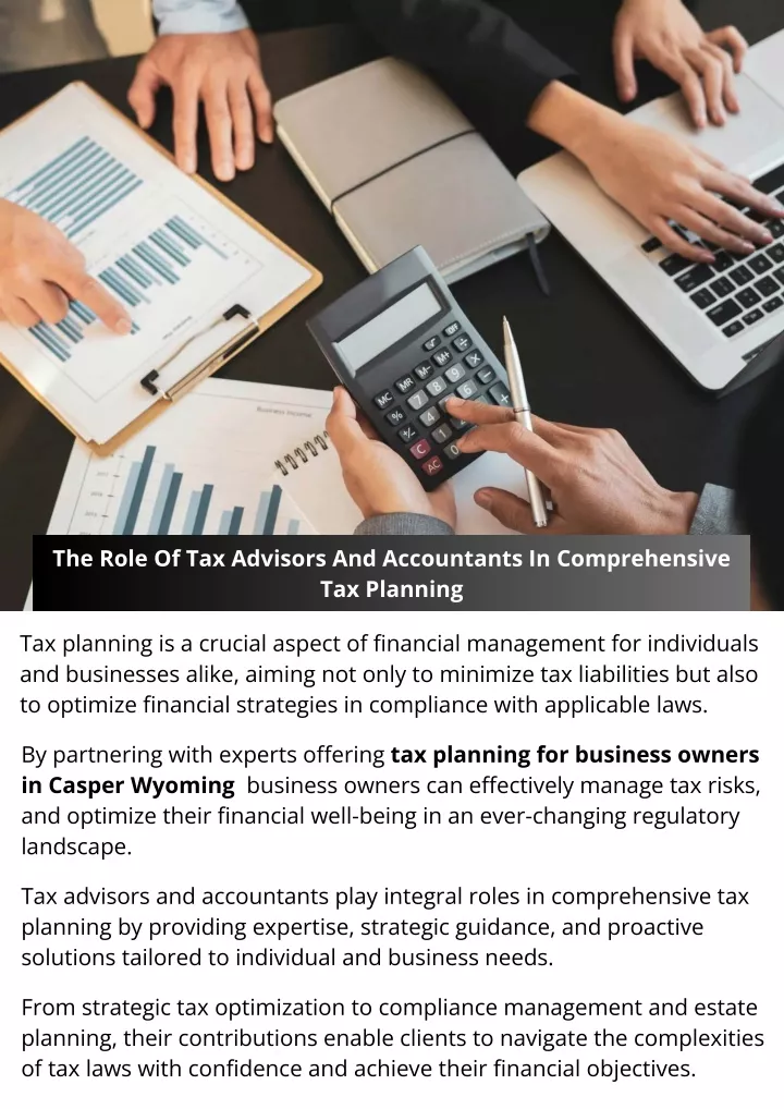 the role of tax advisors and accountants