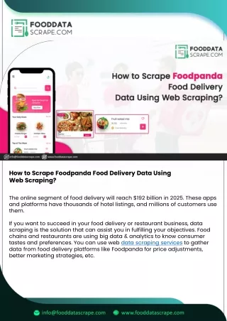 how to scrape foodpanda food delivery data using