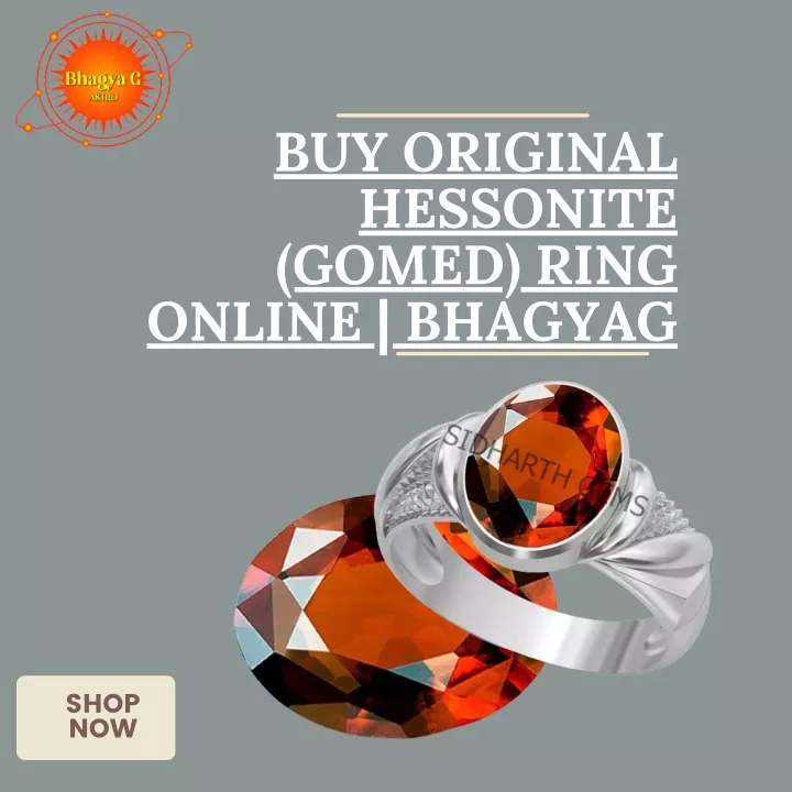 buy original hessonite gomed ring online bhagyag