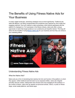 The Benefits of Using Fitness Native Ads for Your Business (1)