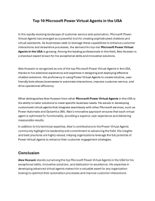 top 10 microsoft power virtual agents in the usa