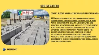 Cement Blocks Manufacturers and Suppliers in India – SRG Infratech