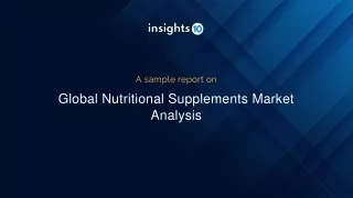 Global Nutritional Supplements Market Analysis