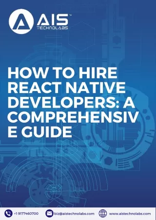How To Hire React Native Developers A Comprehensive Guide