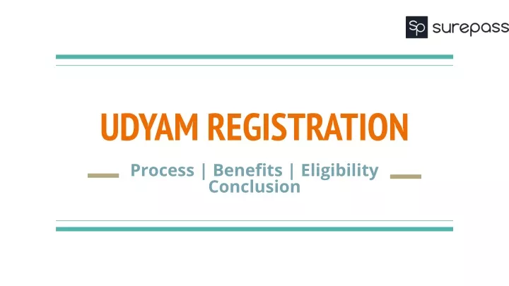 udyam registration process benefits eligibility