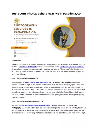 best sports photographers near me in pasadena ca