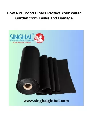 how rpe pond liners protect your water garden