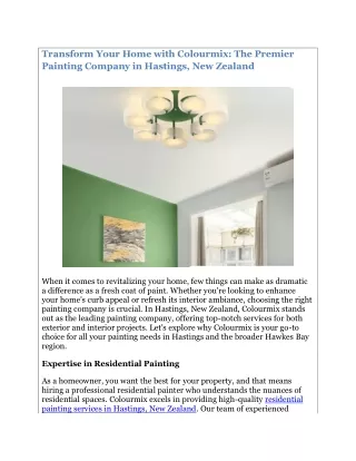 House painter in Hawke’s Bay, New zealand