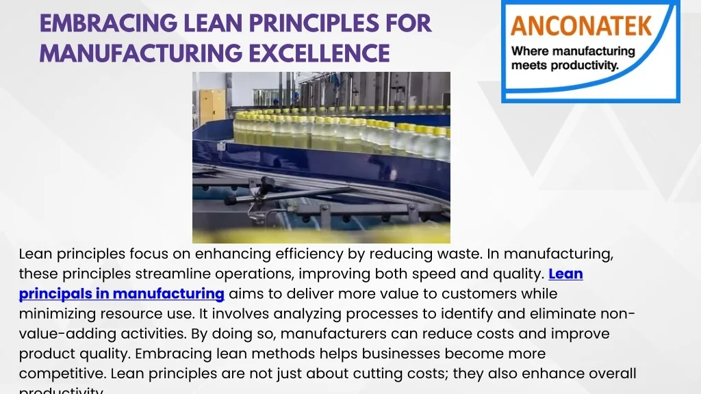 PPT - Mastering Lean Principles in Manufacturing A Guide to Efficiency ...