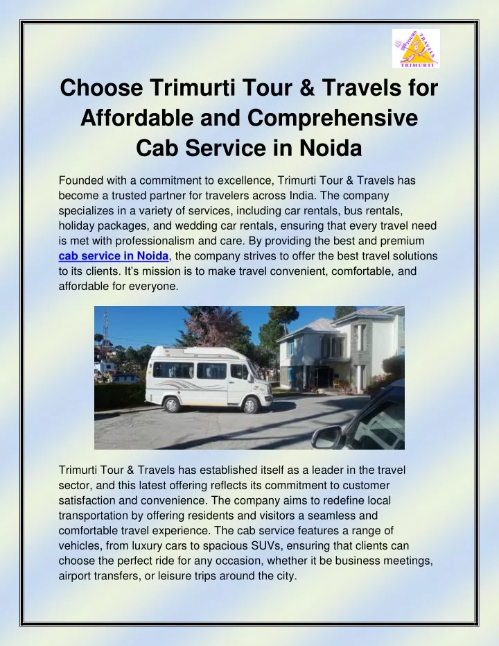 choose trimurti tour travels for affordable