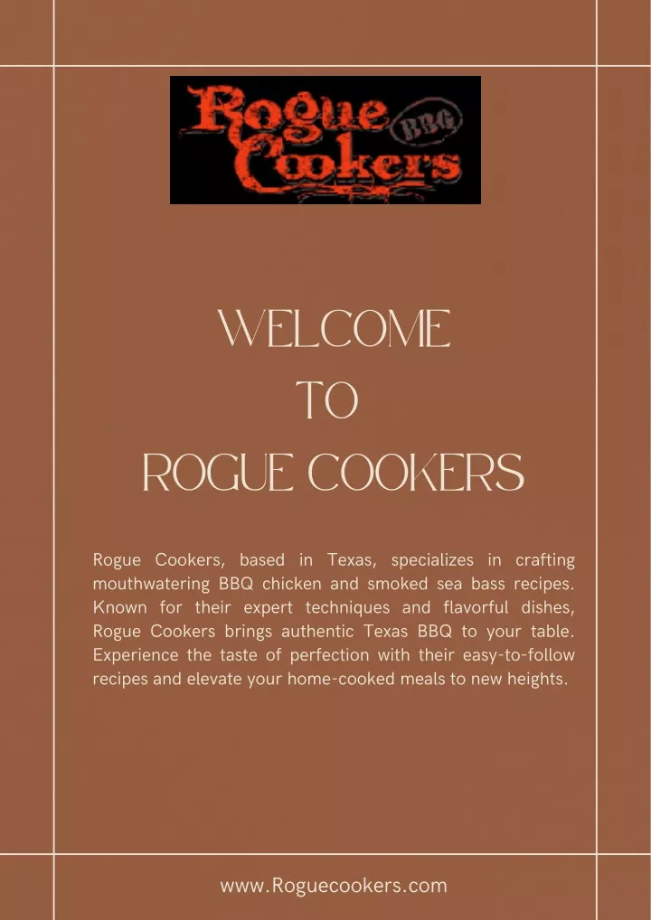 welcome to rogue cookers