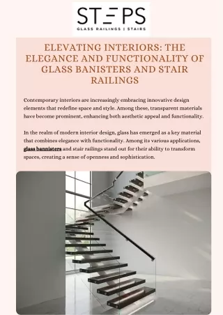 Custom Glass Bannisters & Stair Railings | Enhance Your Interior