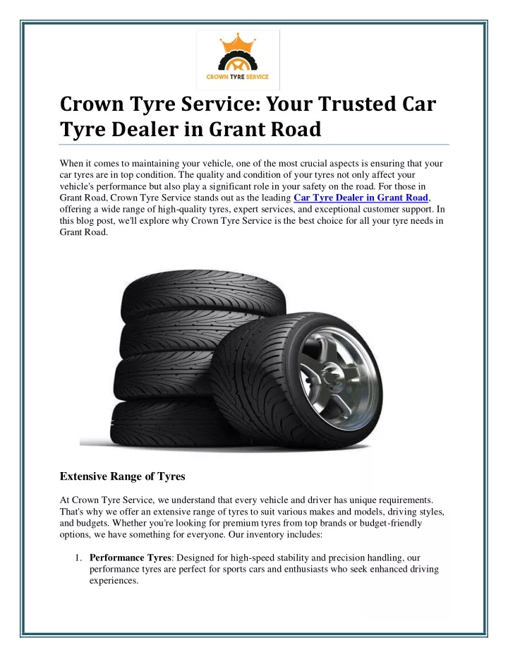 crown tyre service your trusted car tyre dealer