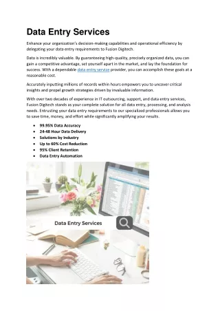 data entry services