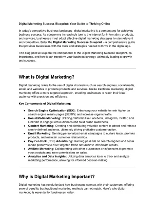 Digital Marketing Success Blueprint_ Your Guide to Thriving Online