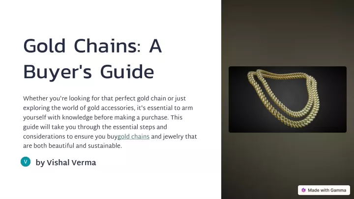 gold chains a buyer s guide