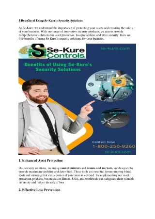 5 benefits of using se kure s security solutions
