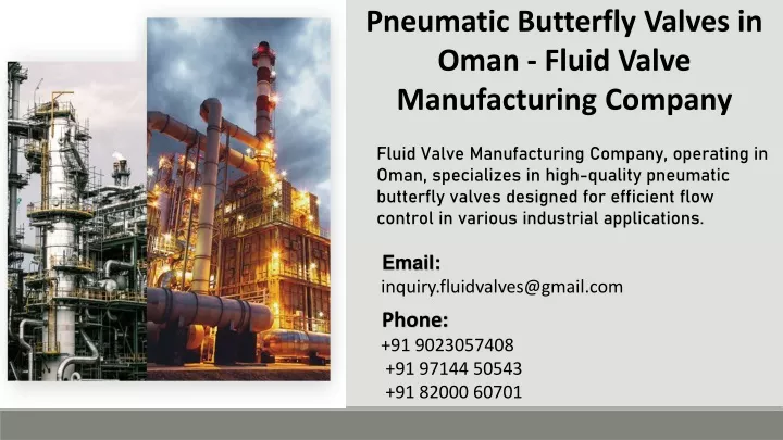 pneumatic butterfly valves in oman fluid valve