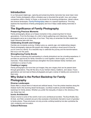 Family Photography: Posing and Lighting Techniques