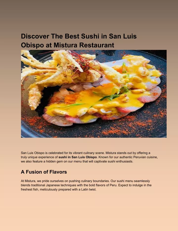 discover the best sushi in san luis obispo