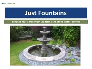 Enhance Your Garden with Sandstone and Stone Water Features