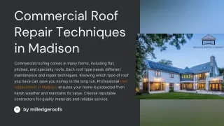 Commercial Roof Repair Techniques in Madison