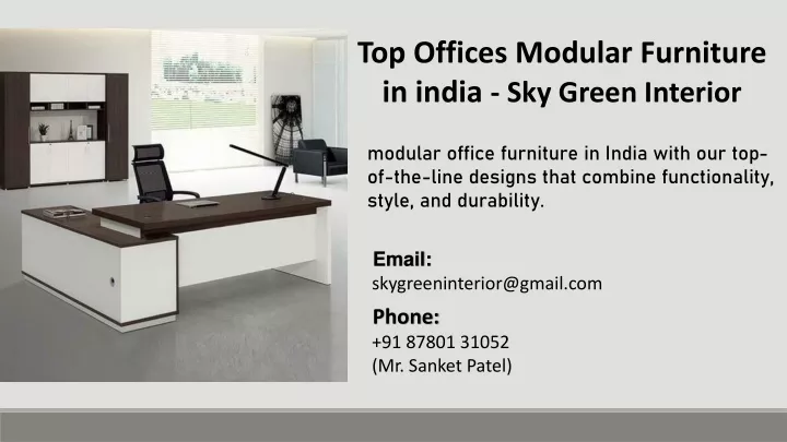 top offices modular furniture in india sky green