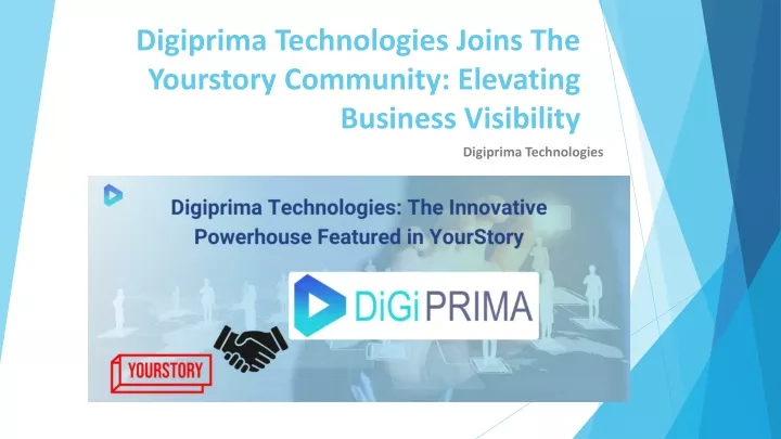 digiprima technologies joins the yourstory community elevating business visibility