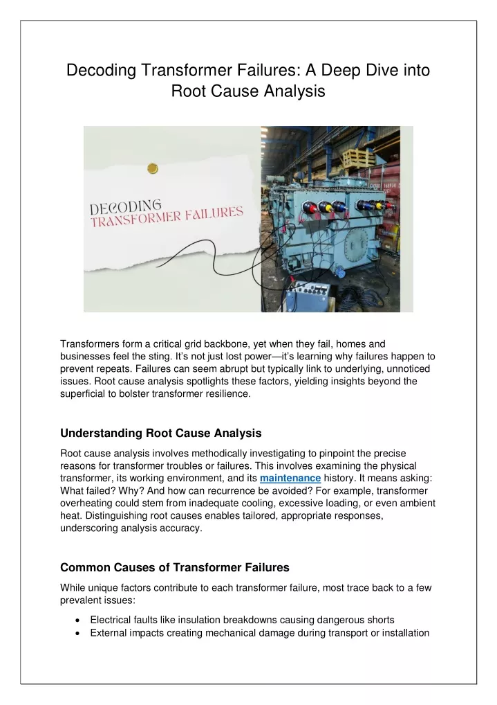 decoding transformer failures a deep dive into