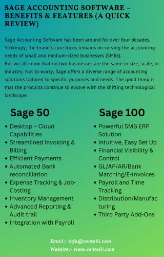 sage accounting software benefits features