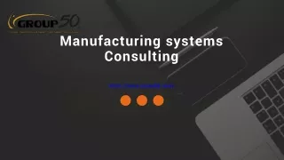 manufacturing systems consulting