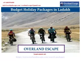 Budget Holiday Packages in Ladakh