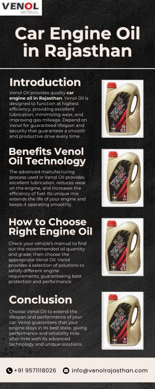 Car Engine Oil in Rajasthan
