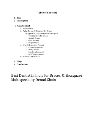 best dentist in India for Braces