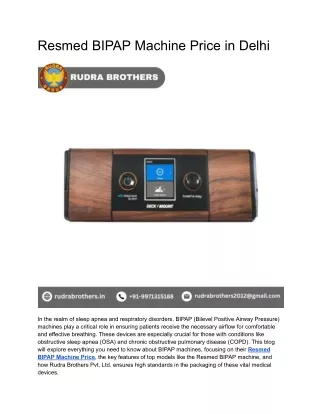 resmed bipap machine price in delhi