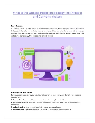 What is the Website Redesign Strategy that Attracts and Converts Visitors