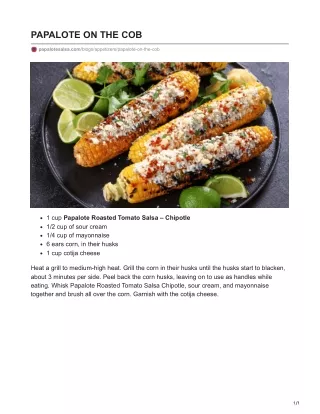 papalote on the cob