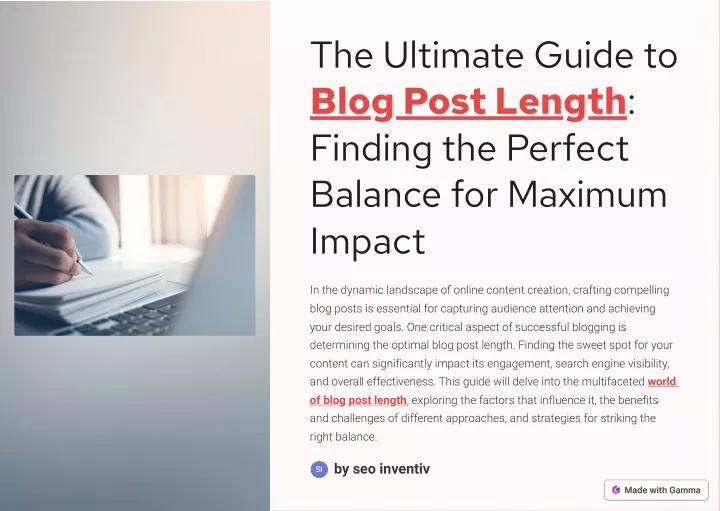 the ultimate guide to blog post length finding