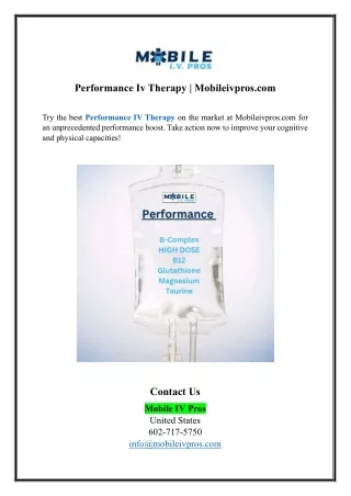 performance iv therapy mobileivpros com