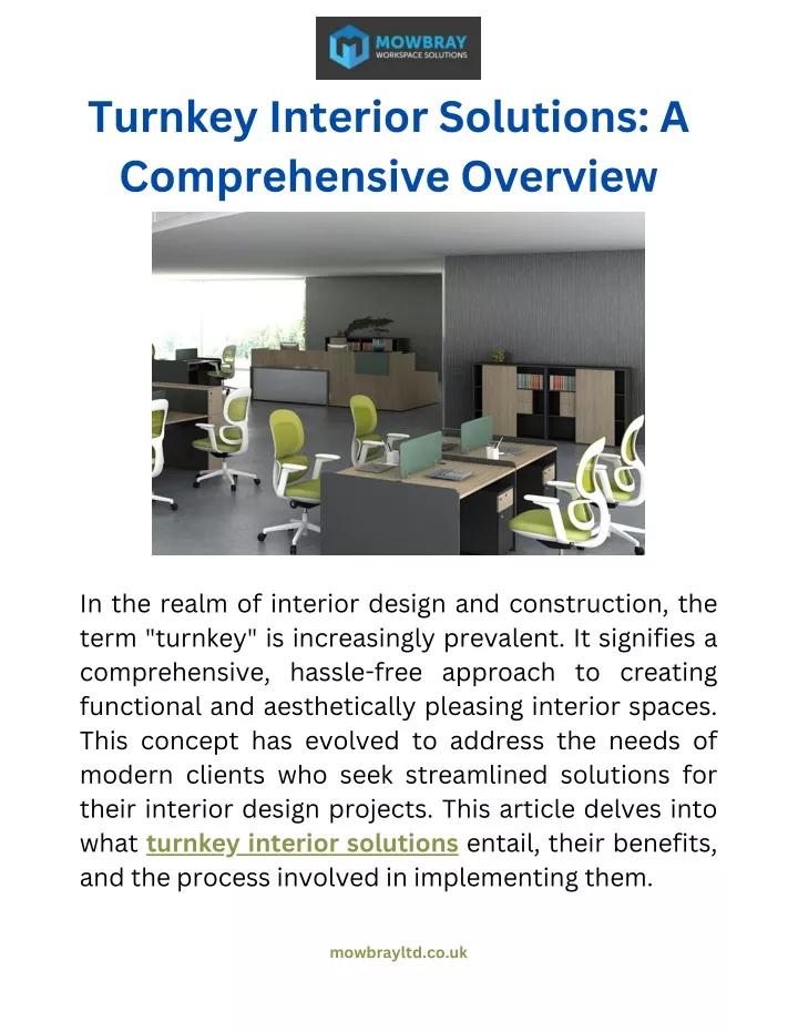 turnkey interior solutions a comprehensive