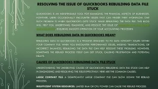 resolving the issue of quickbooks rebuilding data file stuck
