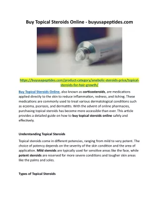 Buy Topical Steroids Online - buyusapeptides