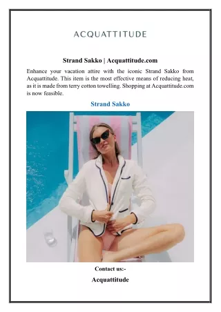strand sakko acquattitude com