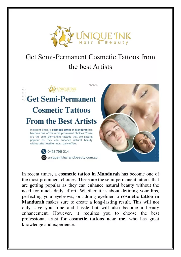 get semi permanent cosmetic tattoos from the best