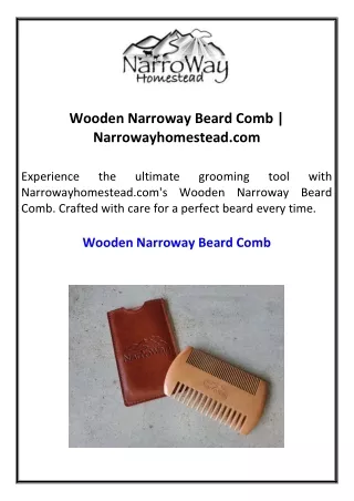 wooden narroway beard comb narrowayhomestead com